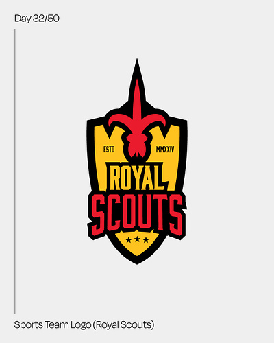 Day 32: Sports Team Logo - Royal Scouts #dailylogochallenge brand identity branding dailylogochallenge graphic design logo