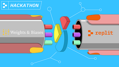 Weights & Biases/Replit Hackathon promo art + animated gif. animation art content gif poster promo