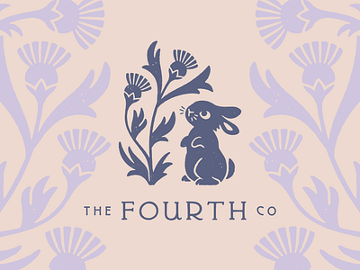 The Fourth Collective brand design branding bunny children classy custom lettering cute elegant flower herbal lactaction lettering logo logo design milk thistle newborn rabbit sweet typography