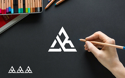 AB LOGO branding design drawing graphic design icon illustration letter logo logos ui