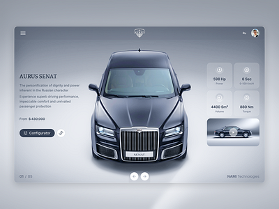 Aurus Website aura aurus automaker brending car design drive government interface luxury motorcade nami sale sedan senat ui ux vehicles web website