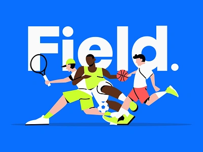 Field, Elevating Every Play - Brand Identity animation basketball blue branding branding agency design futsal graphic design illustration logo logo design logogram logotype motion graphics sports tennis vector