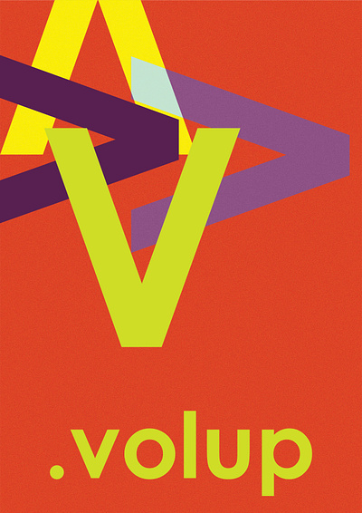 .volup 30 days challenge abstract art branding colors concept design develop goal graphic design illustration learning minimalism orange poster poster art type typography ui v