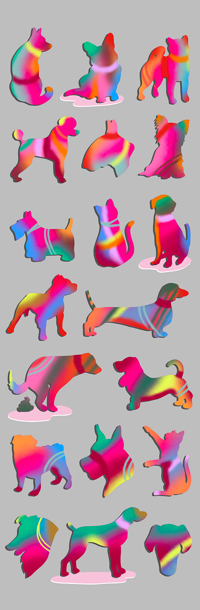 Find the Mistake adobe fresco adobe fresco illustration animal cat cats color cute digital digital art digital illustration dog dog illustration dogs happy illustration