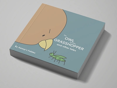 The Owl and the Grasshopper and other tales book design graphic design