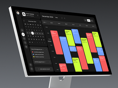 Scheduling Dashboard calendar calendar dashboard calendar website clean design dark design dark theme dashboard schedule scheduling dashboard scheduling website task dashboard task management time management time website ui ui design uiux user interface web design website