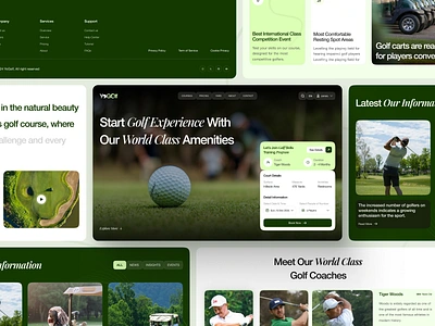 YoGolf - Golf Landing Page clean club elegant exploration golf golf balll golf club website golf course golfer landing page modern design personal trainer pga tour sport sport website sports center training center ui web design wellness center