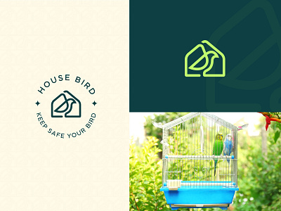 House Bird logo design bird birdcare branding custom logo home house housebird icon logo logo mark safe