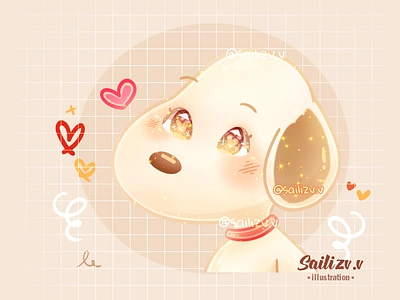 Snoopy Fanart by sailizv.v adorable adorable lovely artwork concept creative cute art design digitalart illustration