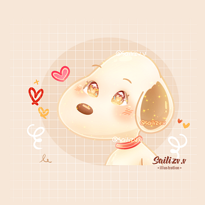 Snoopy Fanart by sailizv.v adorable adorable lovely artwork concept creative cute art design digitalart illustration