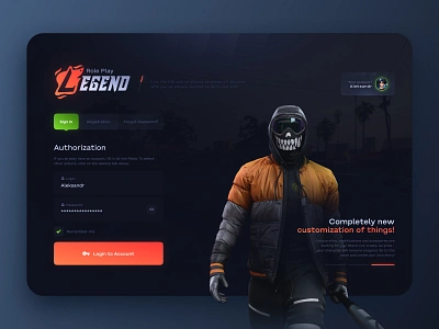 Legend - GTA 5 Role Play branding casino gambling game interface game ui game ux grand rp grand theft auto v gta 5 gta 5 design gta 5 rp gta 5 rp project gta 6 gta online gta rp gta rp server gta v gta vi gta web design role play