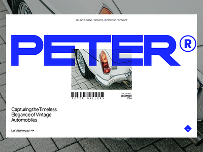 Peter Anderson - Portfolio Website aesthetic clean design design interface landing page minimalist design modern photography photorapher portfolio portfolio website ui uidesign uiux user interface vintage car website