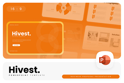 Hivest PowerPoint Template business gsl hivest key modern orange ppt pptx presentation template proposal ui website white