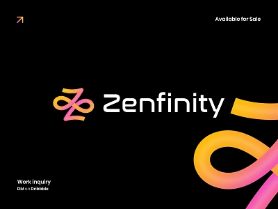 letter Z and Infinity logo concept blockchain branding coin crypto cutting edge defi finance fintech icon infinity symbol letter z logo logo logo design logo designer logo icon modern logo tech technology web3 webapp