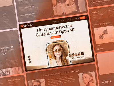 Optic AR – Eyewear Website design bento grids bentowebsite branding case study design dribbble best shot e commerce ecommerce website eyewear eyewear landingpage eyewear website inspiration landingpage logo minimal website motion graphics sunglass website trendy website uidesign website