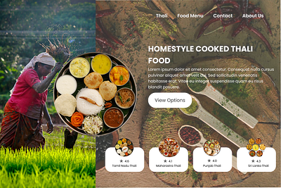 Day 25: Regional Thali Website Animation animation app design figma graphic design illustration ui