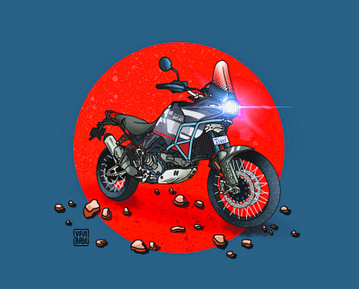 Ducati DesertX bike poster bikes concept ducati illustration