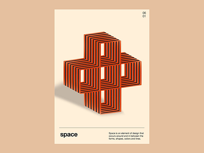 3D Geometric Poster 3d structure abstract shapes balanced layout black bold bold lines creative creative composition decorative design design geometric design geometry high contrast minimalist layout modern modern aesthetics orange orange and black pattern repetitive elements shadow effects