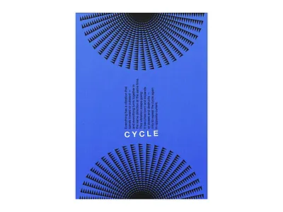 Cycle Concept Poster abstract design abstract symmetry artistic composition blue blue background bold shapes circular theme clean aesthetics conceptual text creative creative contrast cycle concept design geometric poster minimalist layout modern modern typography radial patterns symmetry visual hierarchy