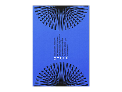 Cycle Concept Poster abstract design abstract symmetry artistic composition blue blue background bold shapes circular theme clean aesthetics conceptual text creative creative contrast cycle concept design geometric poster minimalist layout modern modern typography radial patterns symmetry visual hierarchy