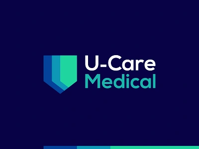 Logo design for a digital health, AI medical technology platform ai analytics artificial intelligence biomedical clinic data science health healthcare icu intensive care unit letter mark monogram logo logo design machine learning medical medicine research shield statistics u