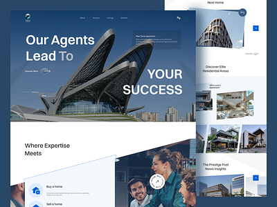 Real Estate Agency Landing Page agency landing page apartment architecture building corporate website landing page modern web property property landing page property website real estate real estate agency real estate landing page real estate website real property residence web design