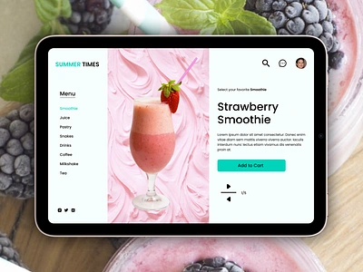 Day 30: Smoothie Slider Animation animation app design figma graphic design illustration slideranimation ui uiux