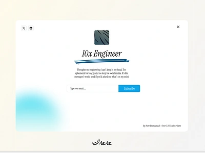 10x Engineering Advice — Newsletter branding ui