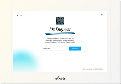 10x Engineering Advice — Newsletter branding ui