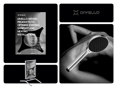 Divello Direction 5 bath beautiful branding branding and identity design dribbble edgy engineering graphic design human identity logo logo design metal modern poster shower skin water water systems