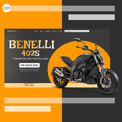 LANDING PAGE OF BENELLI 402S beneli beneli402s benellilandingpage bike bikedesign bikelandingpage branding figma graphic design intern landingpage ui uiux ux