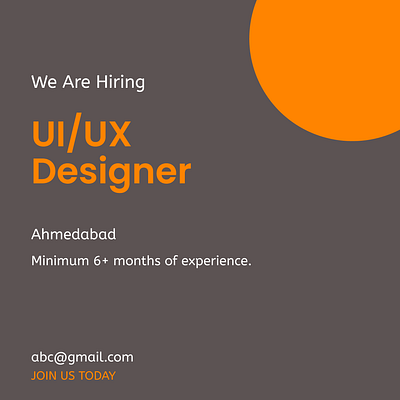 Hiring post graphic graphic design hiring hiring post post social media post ui ui design ux