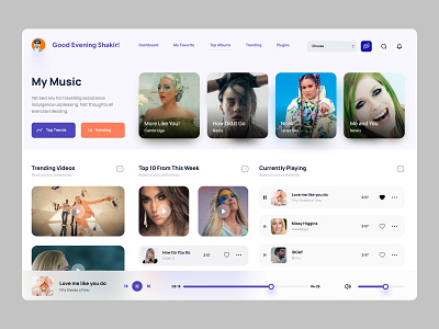 Music Dashboard UI Concept admin panel analytics dashboard dashboard design dashboard ui data analytics design homepage music dashboard saas dashboard statistics ui concept ui design web design