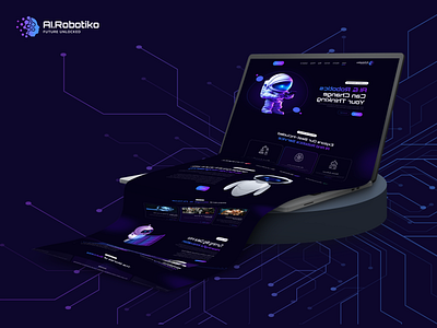 AI.Robotiko - Website UI/UX ai graphic design logo robotics ui uiux web web ui webiste