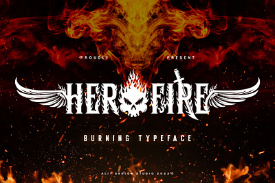 Hero Fire Typeface design font fonts letteing typeface