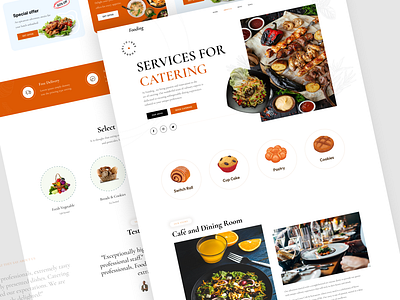 Food Website cafe food food website landing page marketing menu restaurant uiux user interface web design