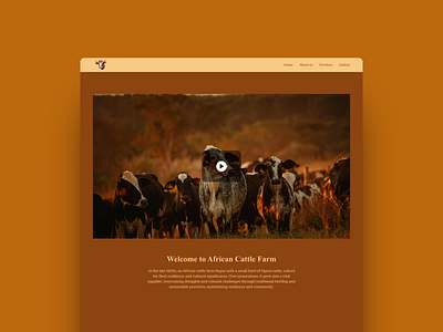 African Cattle Farm - Home Page african cattle farm landing page ui web design