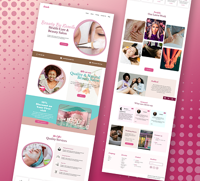 Elegant Salon Website Design branding design graphic design illustration ui ux