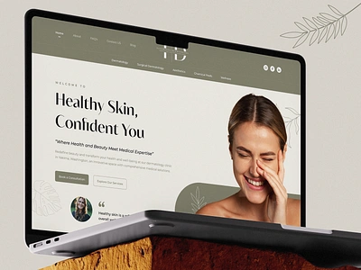 Integrative Dermatology Website branding dermatology graphic design logo skin skin care ui uiux website