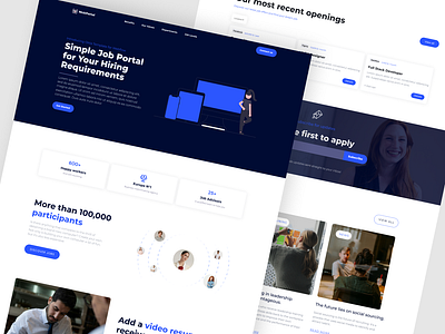Job Portal Website design job portal job portal website landing page portal search uiux user interface web design website