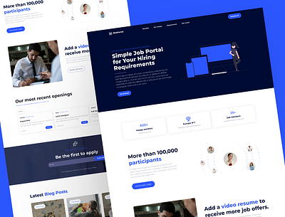 Job Portal Website design job portal job portal website landing page portal search uiux user interface web design website