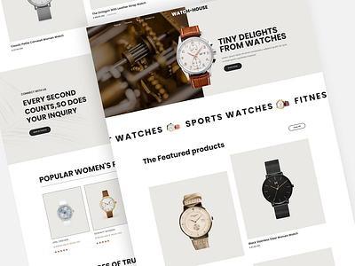 WatchHouse Accessories accessories fashion landing page luxurywatch uiux user interface watch watch house web design website