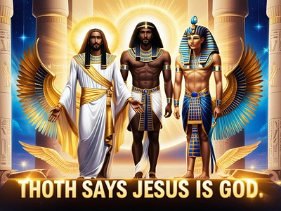 Thoth And Jesus Thumbnail Project banner branding flyer graphic design logo poster