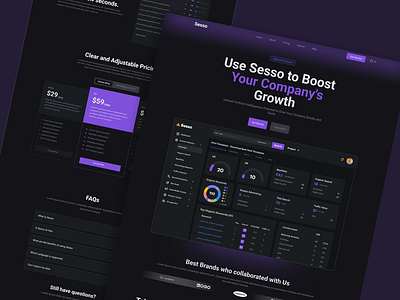 Sesso Saas Website business business growth company landing page marketing saas saas website uiux web design website