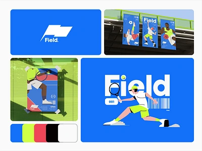 Field, Elevating Every Play - Brand Language animation basketball blue brand branding branding agency colorfull design futsal graphic design identity design illustration logo logo design logogram logotype motion graphics sports tennis vector