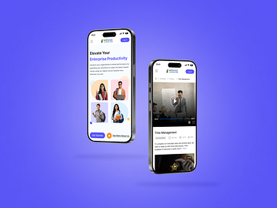 Mobile Responsive Design-LMS branding design e learing landing page learning mobile app minimal design mobile app ui design mobile responsive design online courses online video courses typography ui ux visual design