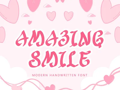 Amazing Smile beautiful birthday blackletter branding christmas design font font design graphic design handwritten illustration logo ui valentine wedding