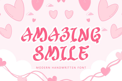 Amazing Smile beautiful birthday blackletter branding christmas design font font design graphic design handwritten illustration logo ui valentine wedding