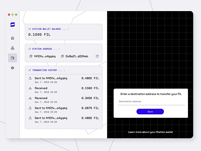 Redesigning Filecoin Station digital assets filecoin station redesign interface design intuitive navigation product design sprint subvisual trust building ui design usability user experience ux design web3 web3 interface