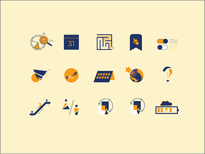 Set of icons adobeillustrator animationdesign brandexplainer branding design graphic design icondesign iconography icons illustration logo ui